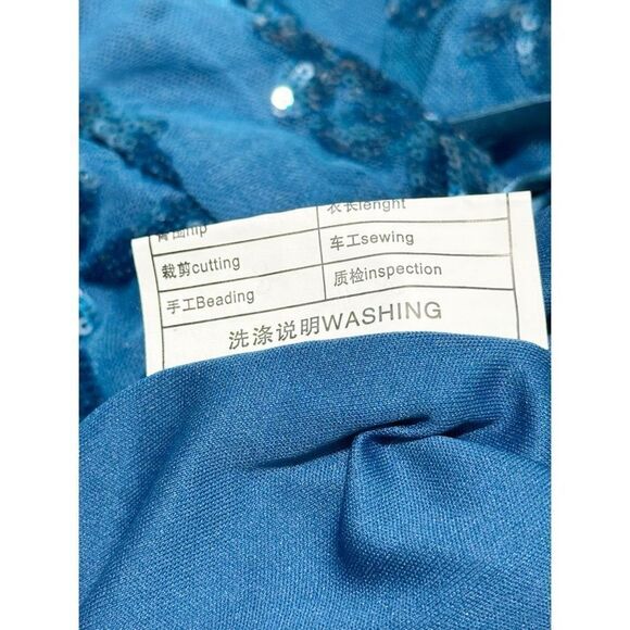 Jaeden Women's Sequin Embellishments Party Mini Cocktail Dress Blue Size‎ 8 - Picture 12 of 14